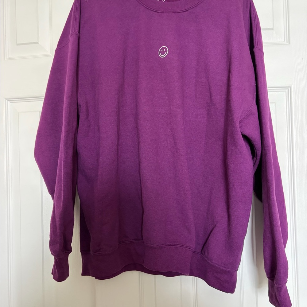 Women's Purple Crew Neck Sweater